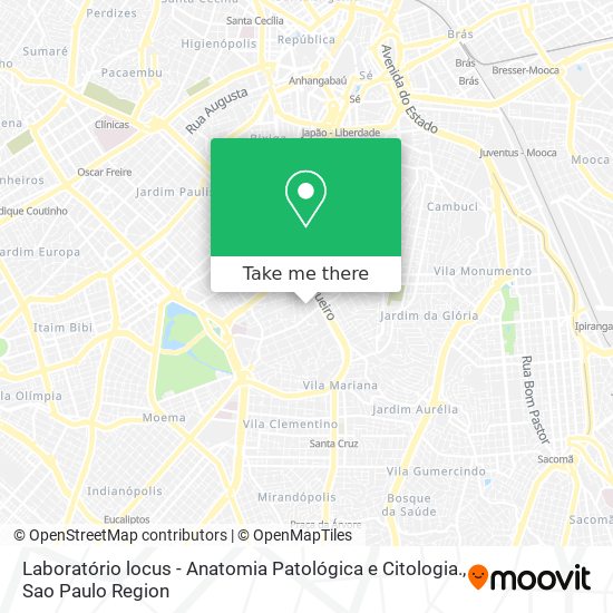 Mapa Laboratório locus - Anatomia Patológica e Citologia.