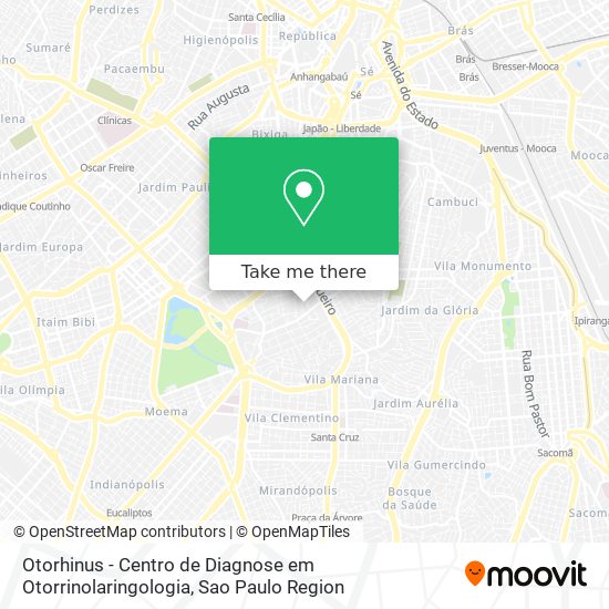 Otorhinus - Centro de Diagnose em Otorrinolaringologia map