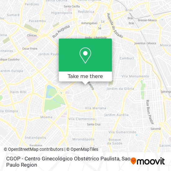 Mapa CGOP - Centro Ginecológico Obstétrico Paulista