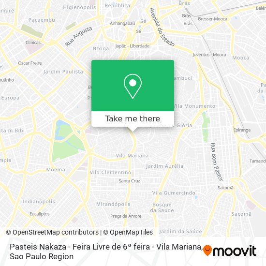 Pasteis Nakaza - Feira Livre de 6ª feira - Vila Mariana map