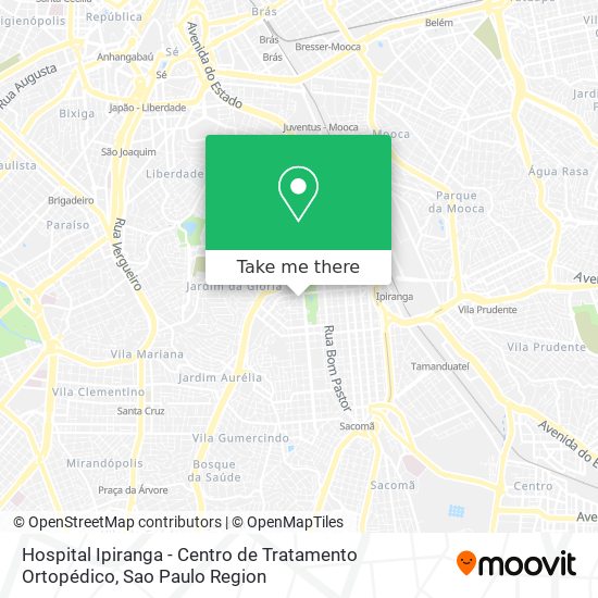 Hospital Ipiranga - Centro de Tratamento Ortopédico map
