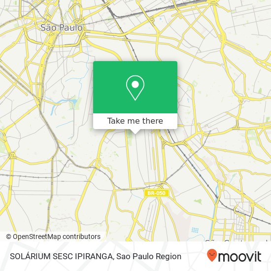 Mapa SOLÁRIUM SESC IPIRANGA