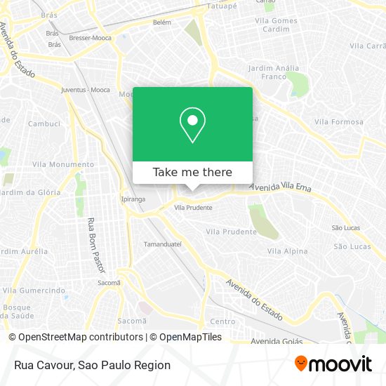 Mapa Rua Cavour