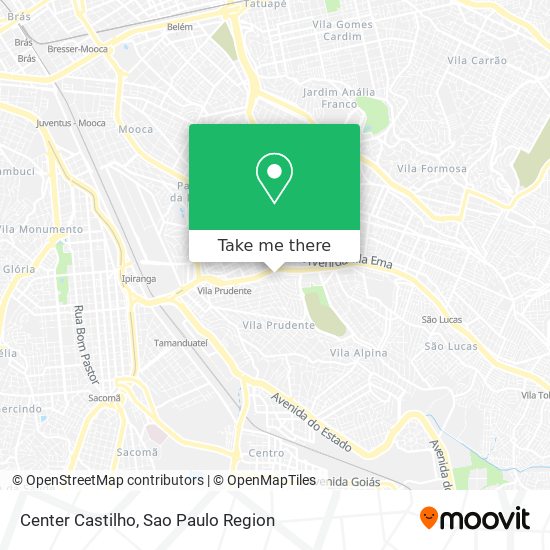 Center Castilho map