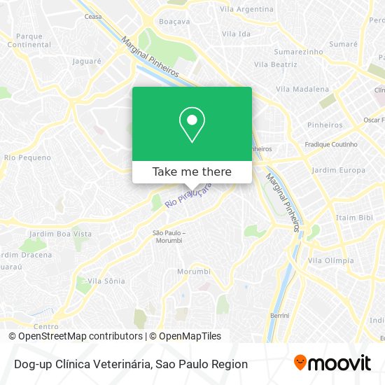 Mapa Dog-up Clínica Veterinária