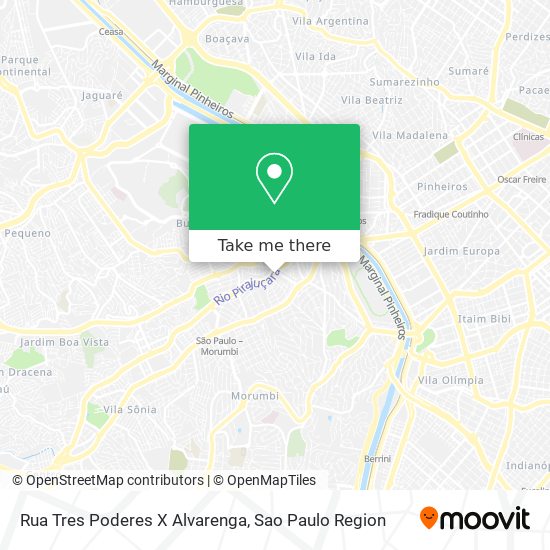 Mapa Rua Tres Poderes X Alvarenga