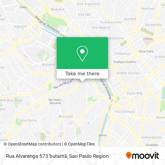 Mapa Rua Alvarenga 573 butantã