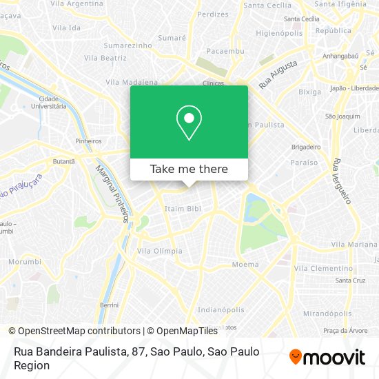 Rua Bandeira Paulista, 87, Sao Paulo map