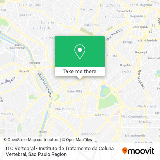 ITC Vertebral - Instituto de Tratamento da Coluna Vertebral map