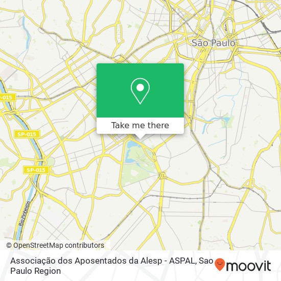 Associação dos Aposentados da Alesp - ASPAL map