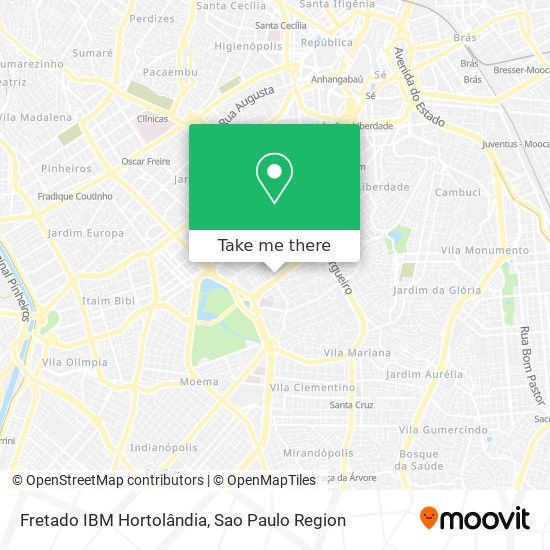 Fretado IBM Hortolândia map