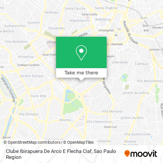 Clube Ibirapuera De Arco E Flecha Ciaf map