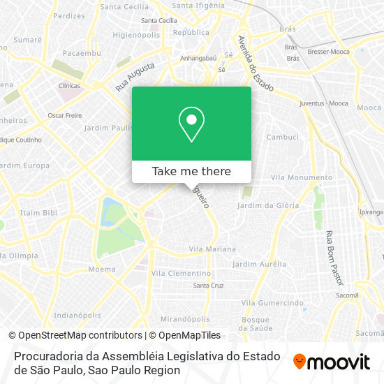 Procuradoria da Assembléia Legislativa do Estado de São Paulo map