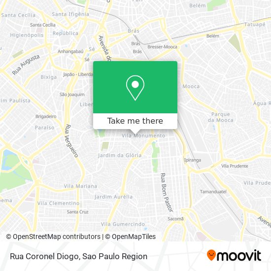 Mapa Rua Coronel Diogo