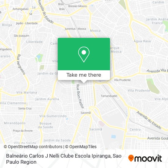 Mapa Balneário Carlos J Nelli Clube Escola Ipiranga