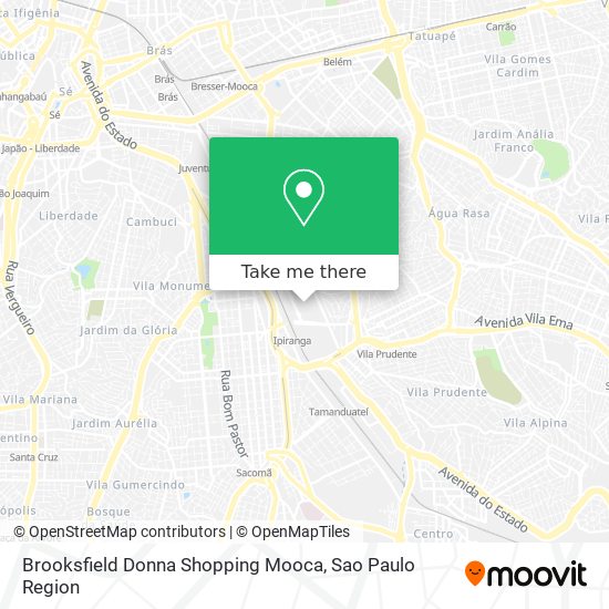 Mapa Brooksfield Donna Shopping Mooca