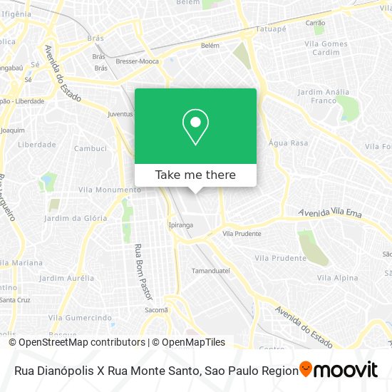 Rua Dianópolis X Rua Monte Santo map