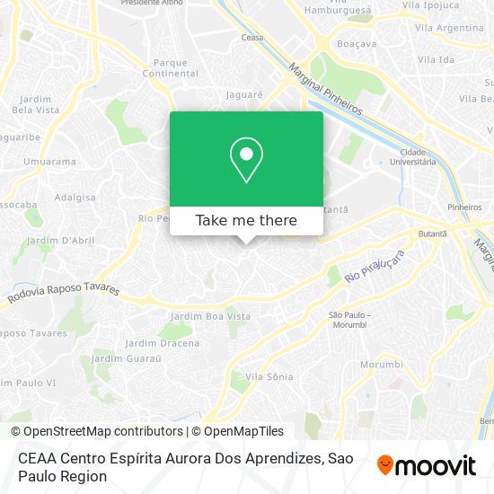 CEAA Centro Espírita Aurora Dos Aprendizes map