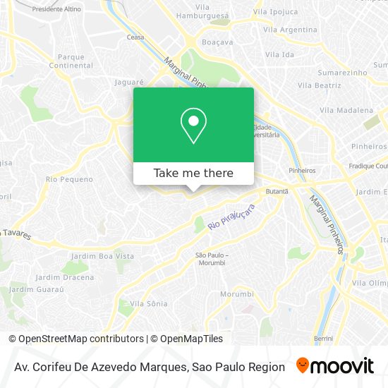 Mapa Av. Corifeu De Azevedo Marques