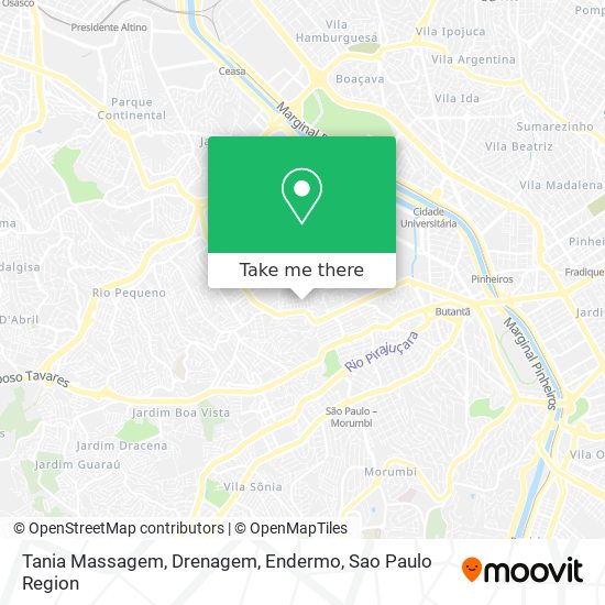 Mapa Tania Massagem, Drenagem, Endermo