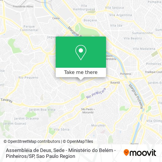 Assembléia de Deus, Sede - Ministério do Belém - Pinheiros / SP map