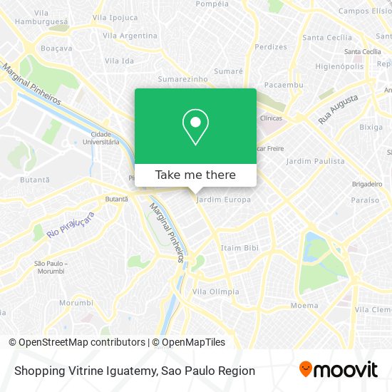 Shopping Vitrine Iguatemy map