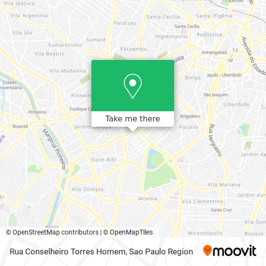 Rua Conselheiro Torres Homem map