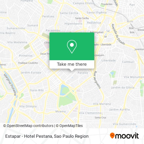 Mapa Estapar - Hotel Pestana