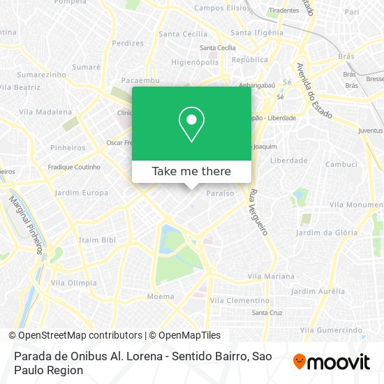 Parada de Onibus Al. Lorena - Sentido Bairro map