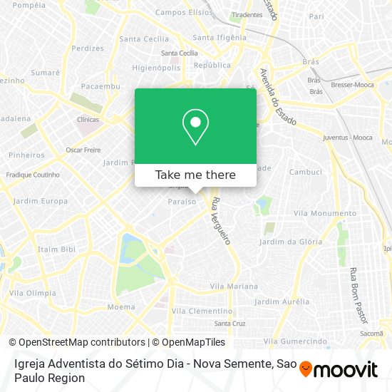 Igreja Adventista do Sétimo Dia - Nova Semente map