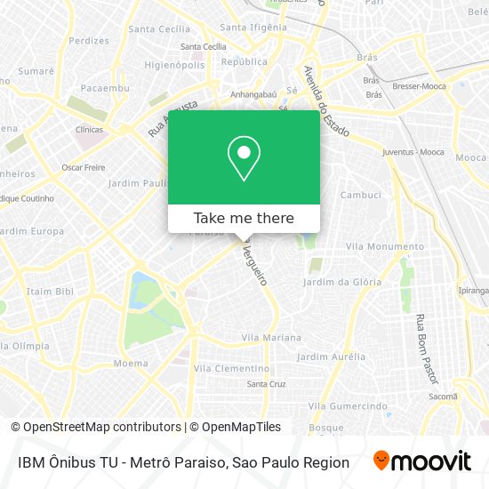 IBM Ônibus TU - Metrô Paraiso map
