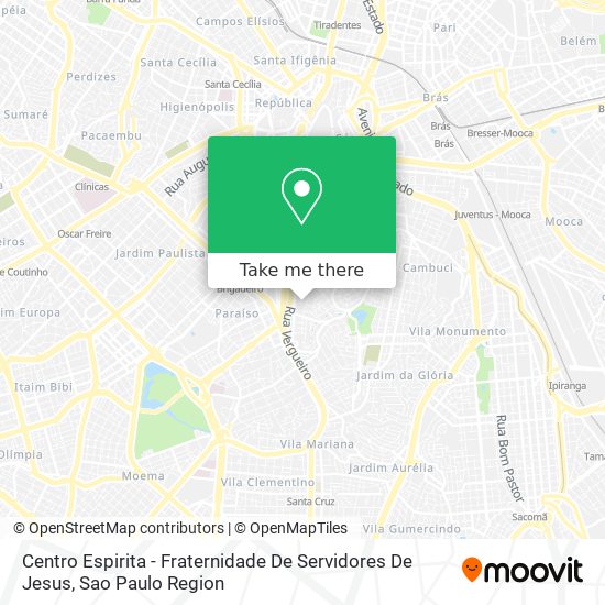 Centro Espirita - Fraternidade De Servidores De Jesus map