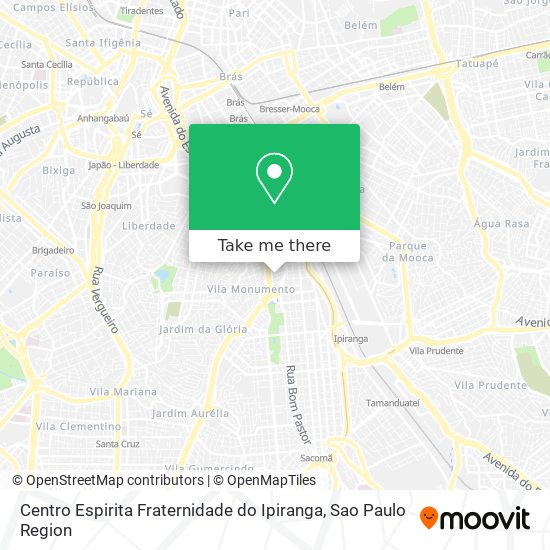 Centro Espirita Fraternidade do Ipiranga map