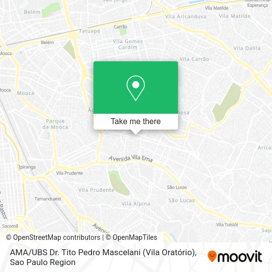 AMA / UBS Dr. Tito Pedro Mascelani (Vila Oratório) map