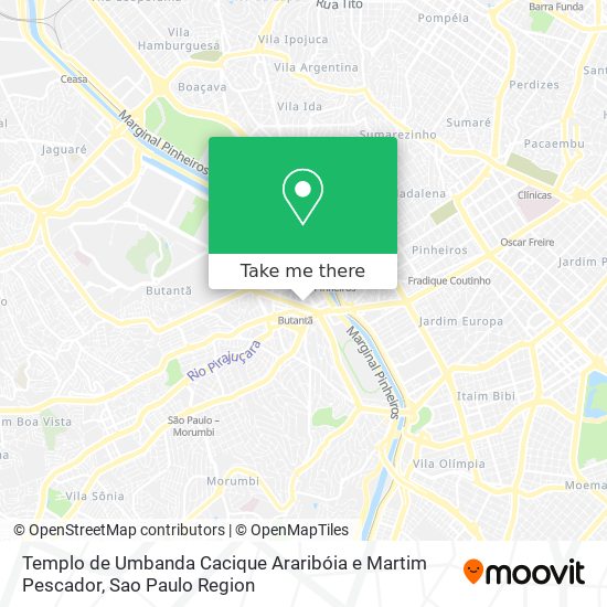 Templo de Umbanda Cacique Araribóia e Martim Pescador map