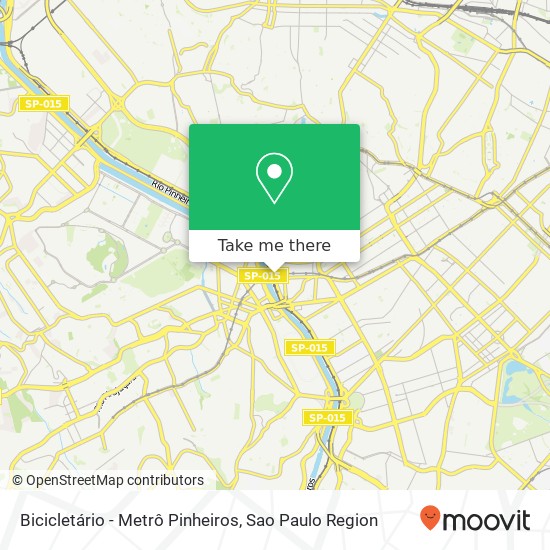 Bicicletário - Metrô Pinheiros map