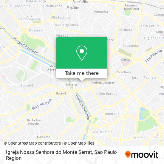 Mapa Igreja Nossa Senhora do Monte Serrat