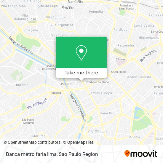 Banca metro faria lima map