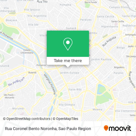 Mapa Rua Coronel Bento Noronha