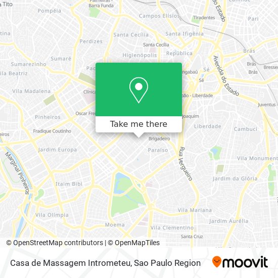 Mapa Casa de Massagem Intrometeu