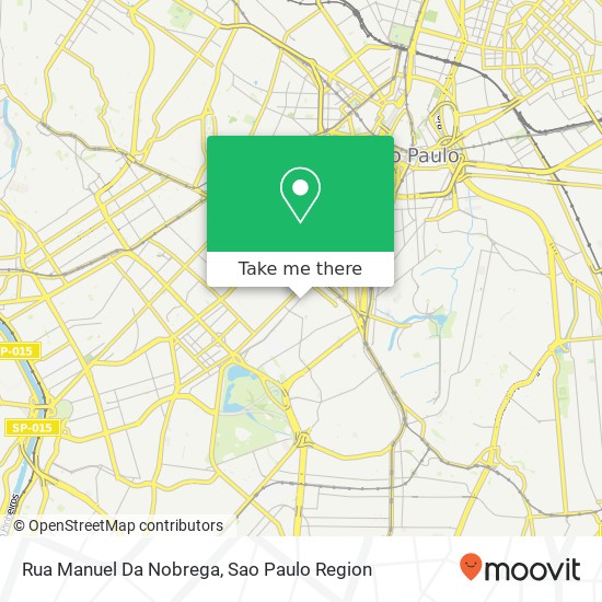 Mapa Rua Manuel Da Nobrega