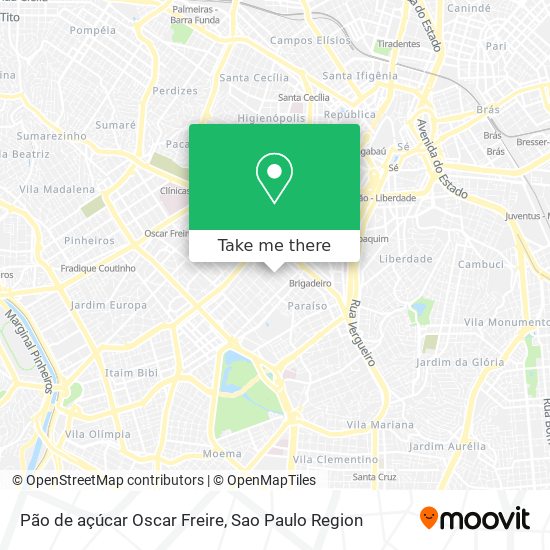 Pão de açúcar Oscar Freire map