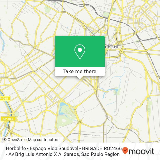 Herbalife - Espaço Vida Saudável - BRIGADEIRO2466 - Av Brig Luis Antonio X Al Santos map