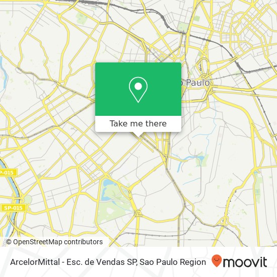 ArcelorMittal - Esc. de Vendas SP map