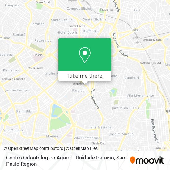 Centro Odontológico Agami - Unidade Paraíso map