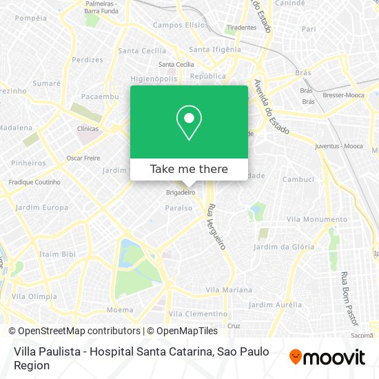 Villa Paulista - Hospital Santa Catarina map