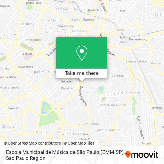 Mapa Escola Municipal de Música de São Paulo (EMM-SP)