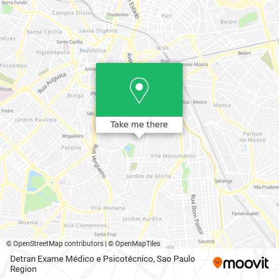 Detran Exame Médico e Psicotécnico map