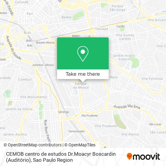 Mapa CEMOB centro de estudos Dr.Moacyr Boscardin (Auditório)