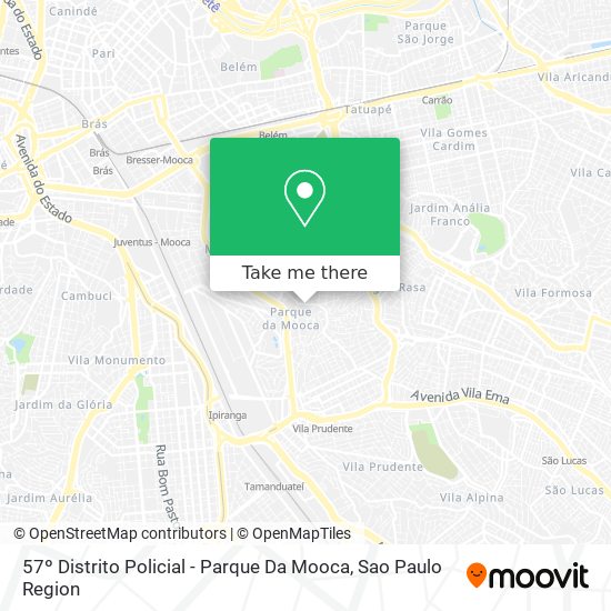 57º Distrito Policial - Parque Da Mooca map